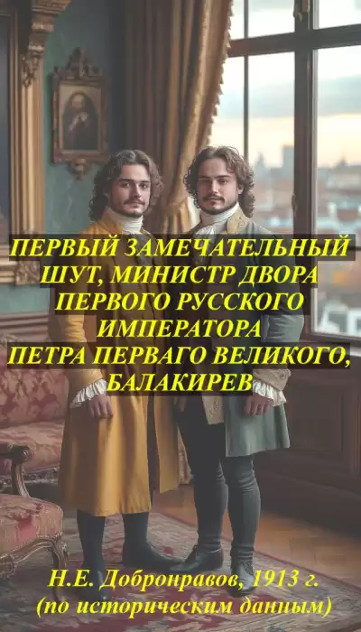 Добронравов Николай Евгеньевич – Первый замечательный шут, министр двора первого русского императора Петра Первого Великого, Балакирев